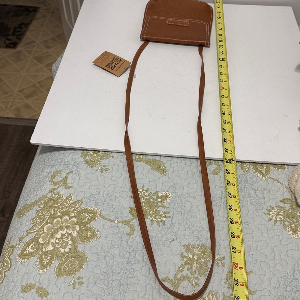 Cueropapel  & tijera Brown Leather Crossbody Bag - Picture 8 of 12